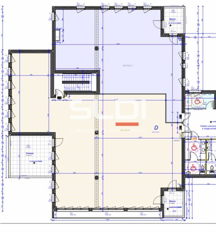 Vente bureaux 184 m² non divisibles