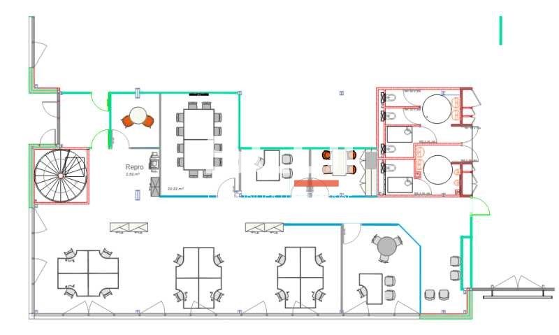 Location bureaux 235 m² non divisibles