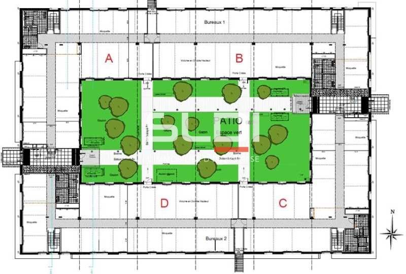 Vente bureaux 1824 m² divisibles à partir de 512 m²
