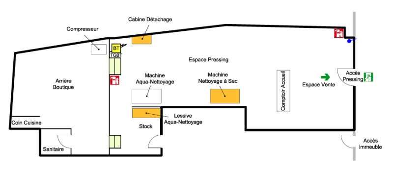 vente fonds de commerce 85 m² non divisibles