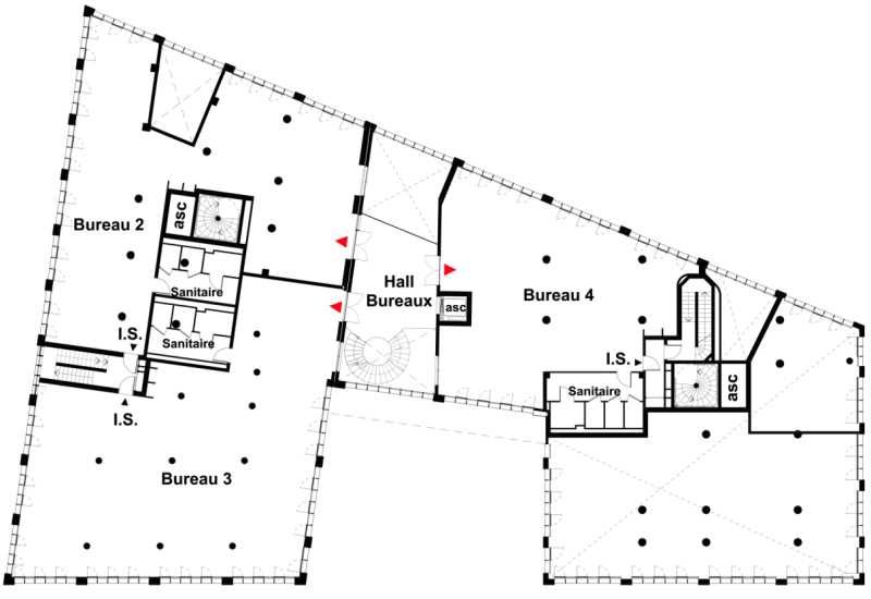 Vente bureaux 2212 m² divisibles à partir de 238 m²