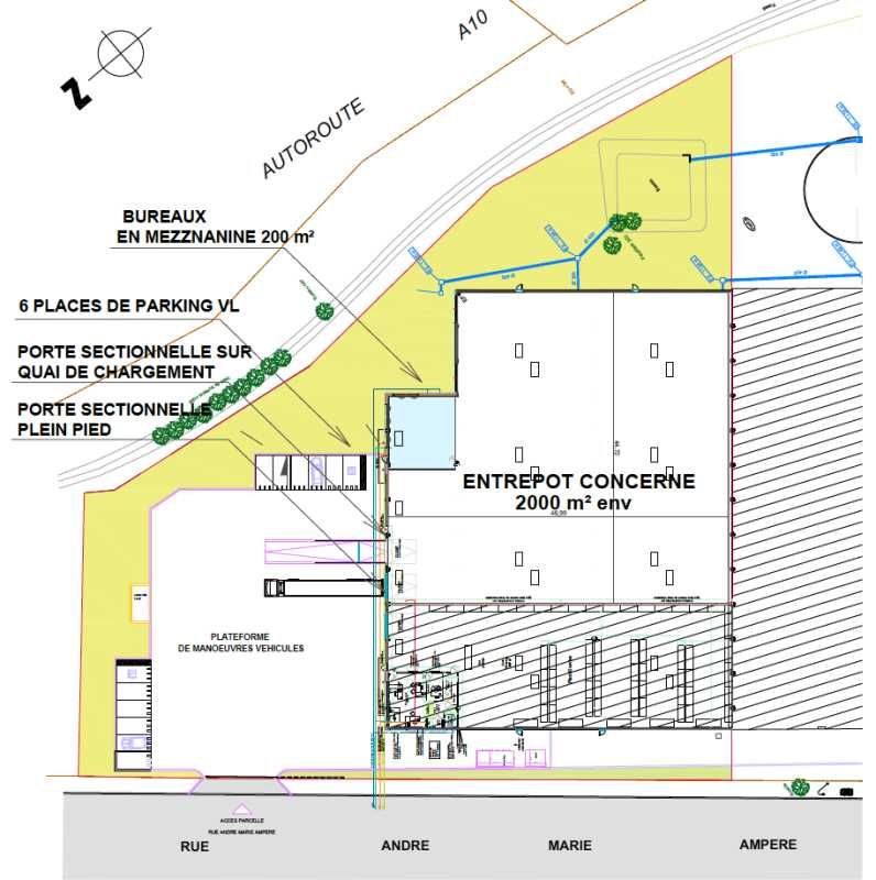 Location entrepots 2100 m² non divisibles