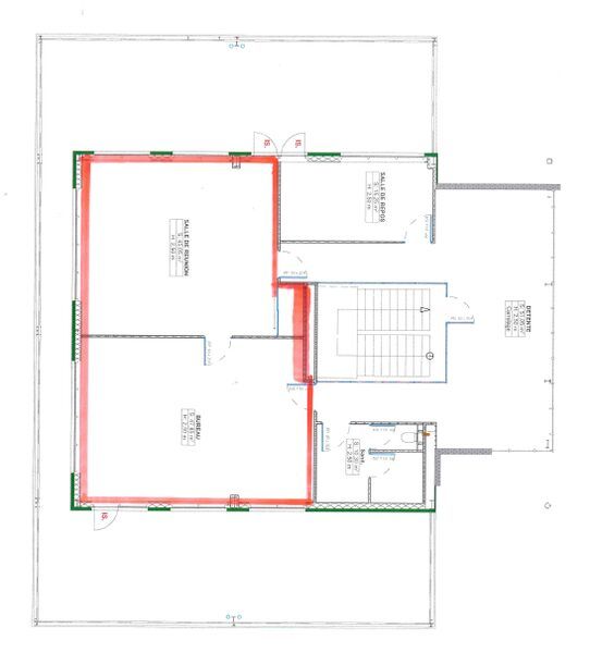 Location bureaux 736 m² non divisibles