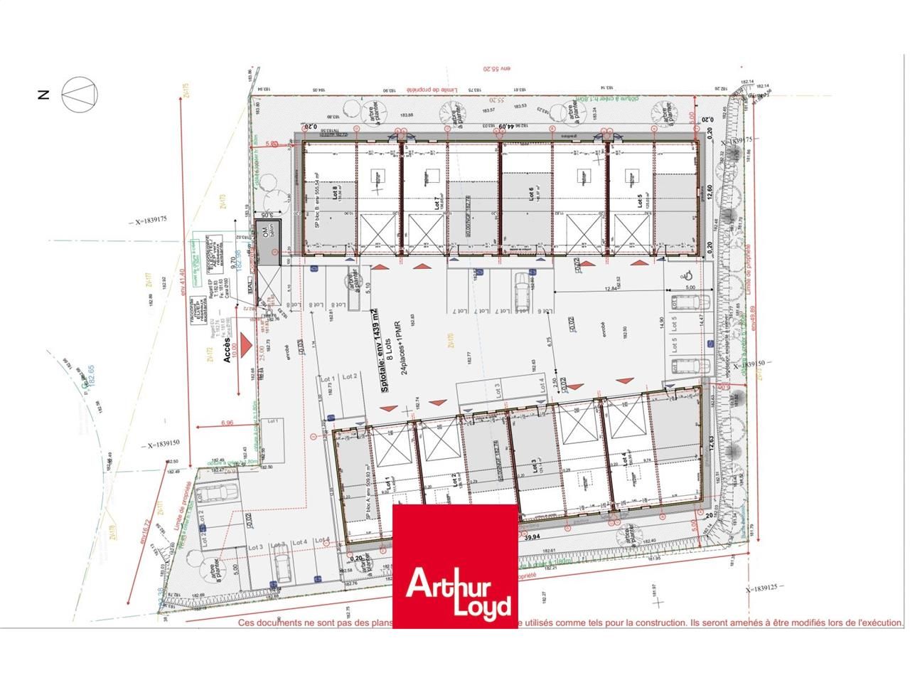 Vente entrepots 1270 m² divisibles à partir de 145 m²