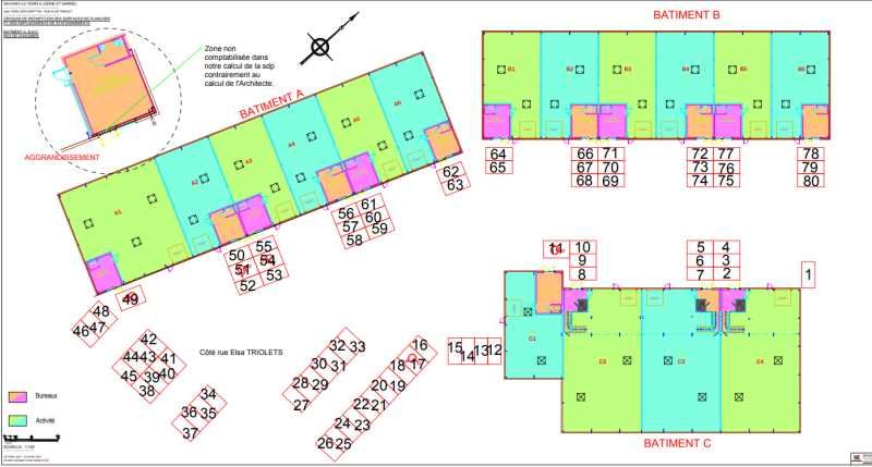 Location entrepots 215 m² non divisibles