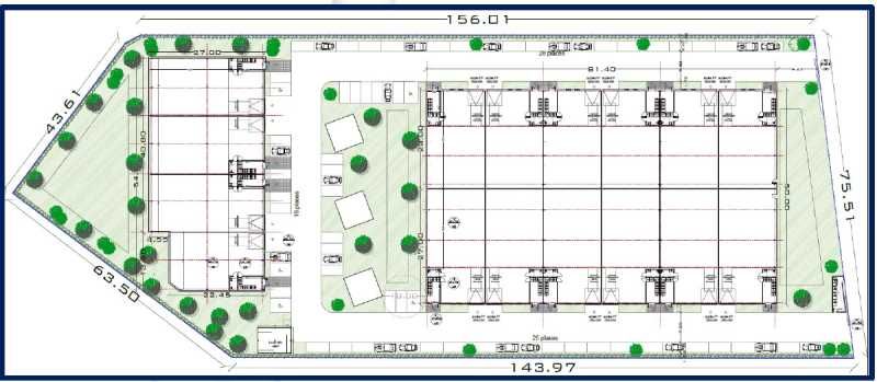 Location entrepots 4077 m² divisibles à partir de 383 m²