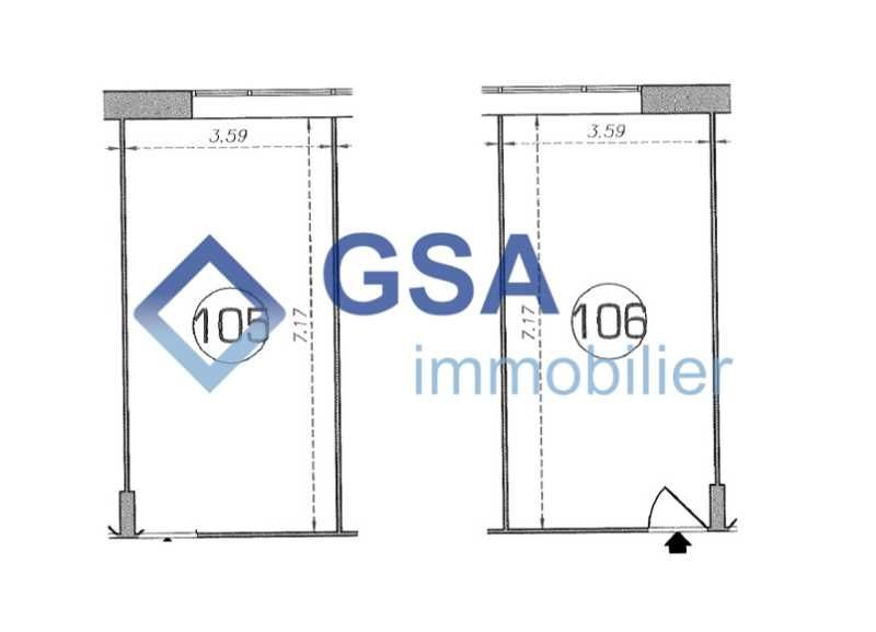 Vente bureaux 51 m² non divisibles