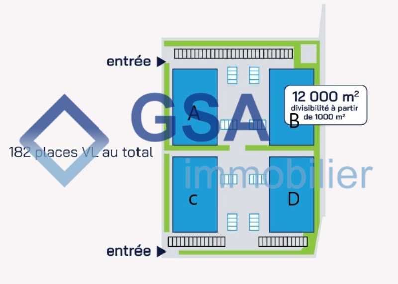 Location entrepots 824 m² non divisibles