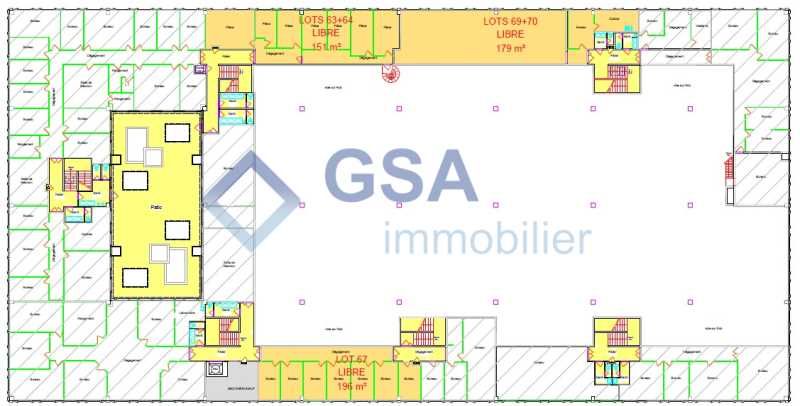 Location bureaux 276 m² divisibles à partir de 80 m²