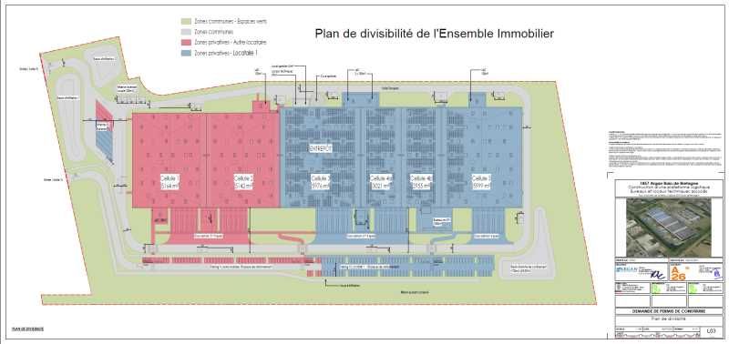 Location entrepots 11200 m² non divisibles