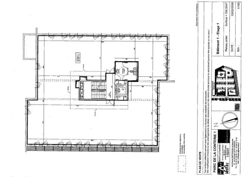 Location bureaux 366 m² non divisibles