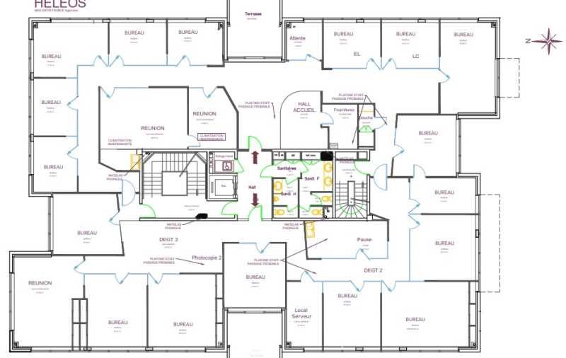 Location bureaux 606 m² non divisibles