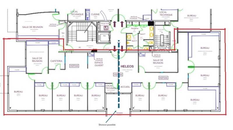 Location bureaux 298 m² non divisibles