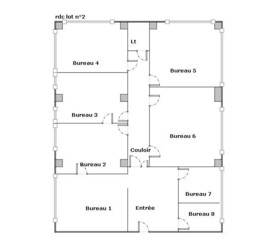 Location bureaux 158 m² non divisibles