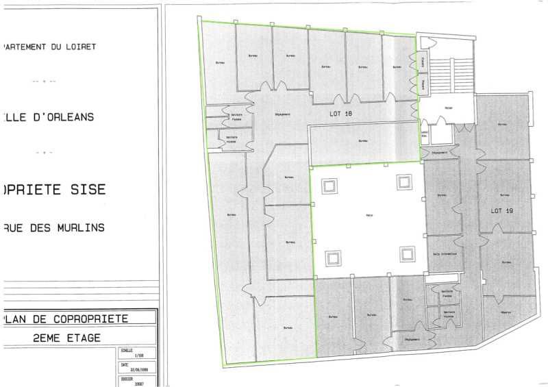 Location bureaux 270 m² non divisibles