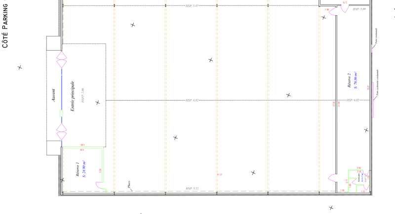 Location locaux commerciaux 780 m² non divisibles