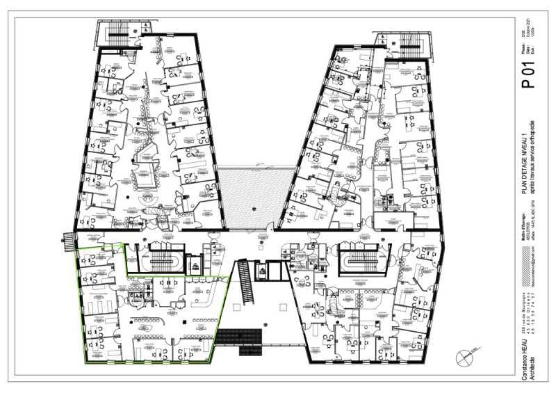 Location bureaux 273 m² non divisibles
