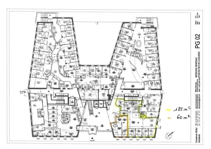 Location bureaux 245 m² non divisibles