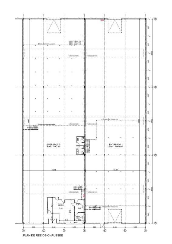 Location entrepots 3067 m² non divisibles