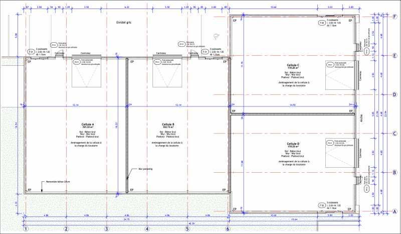 Location entrepots 726 m² divisibles à partir de 170 m²