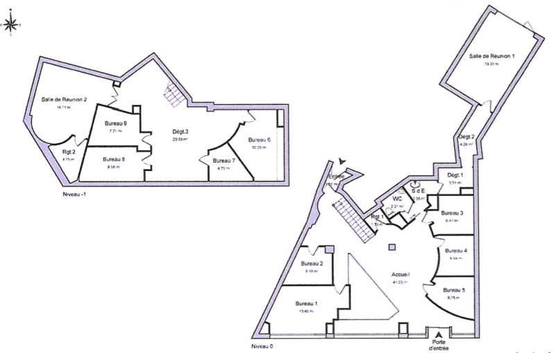 Location locaux commerciaux 194 m² non divisibles