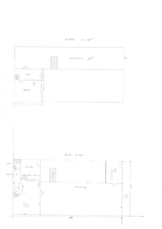 Location entrepots 217 m² non divisibles