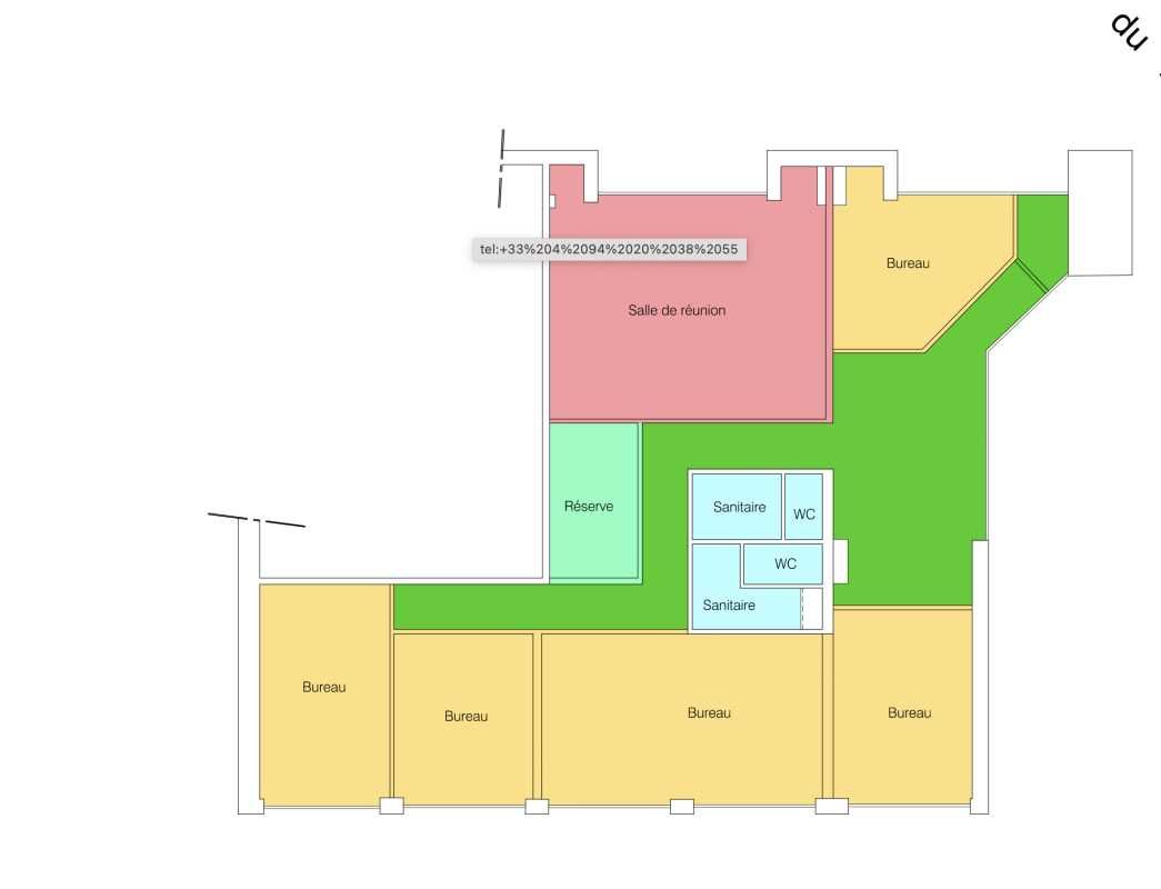 Location bureaux 130 m² non divisibles