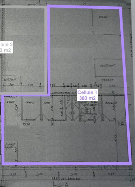 Location entrepots 396 m² non divisibles