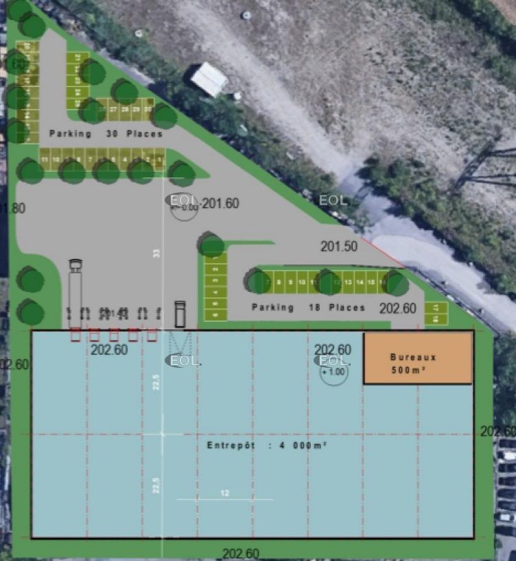 Location Entrepôt 4500 m² non divisibles