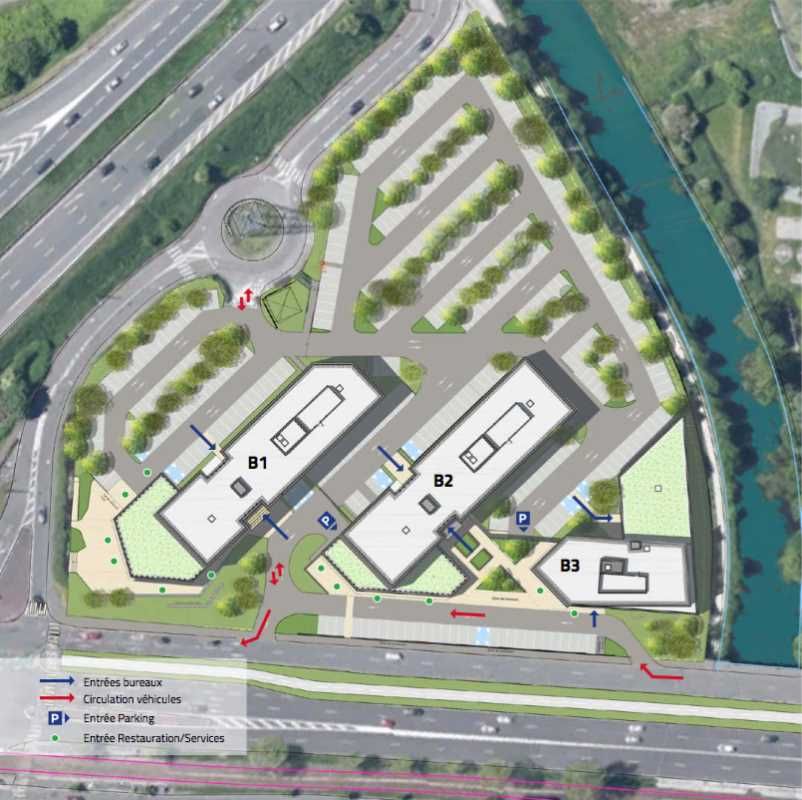 Location bureaux 849 m² divisibles à partir de 254 m²