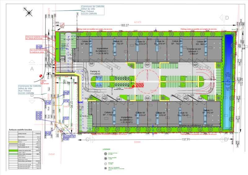 Location entrepots 6093 m² divisibles à partir de 631 m²
