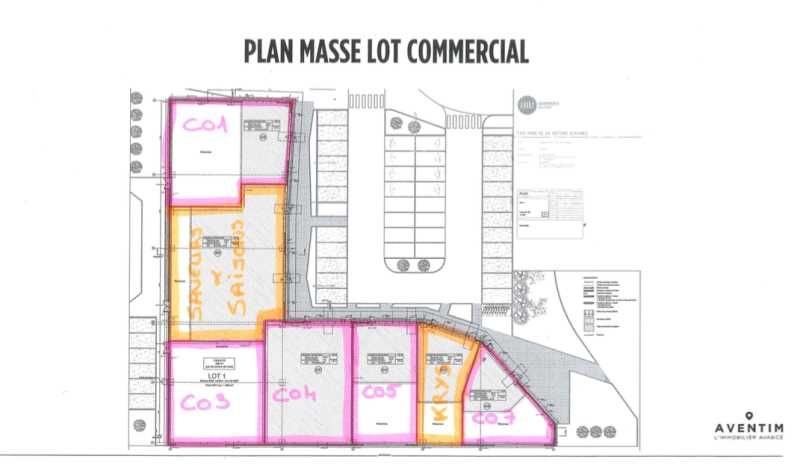 Location locaux commerciaux 286 m² non divisibles