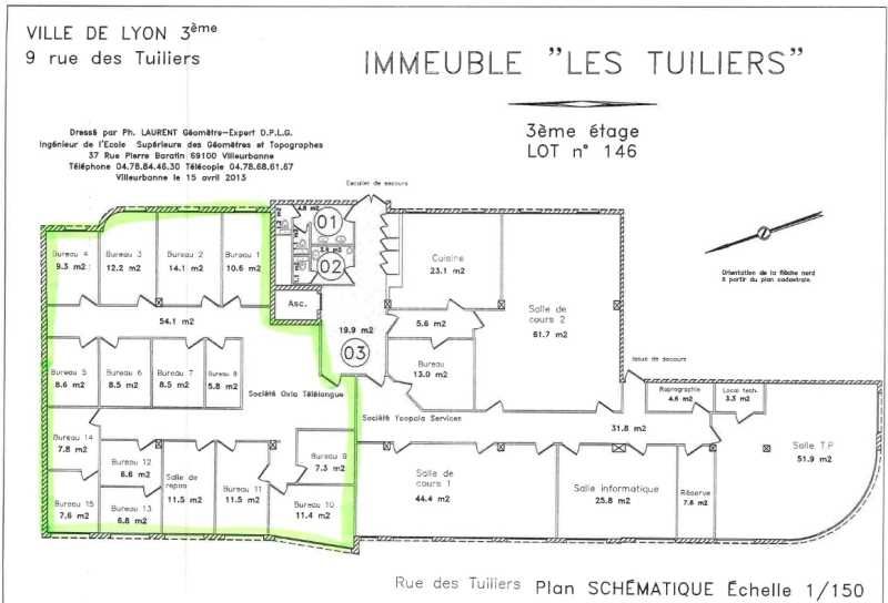 Location bureaux 900 m² divisibles à partir de 76 m²
