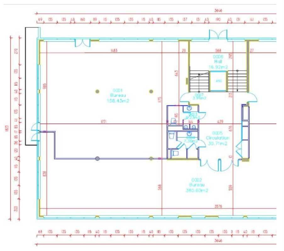 Location bureaux 201 m² non divisibles