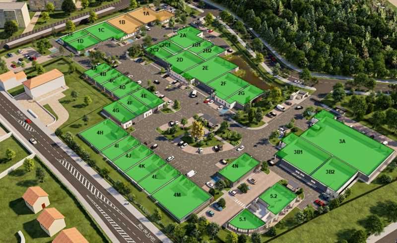 Vente entrepots 6303 m² divisibles à partir de 188 m²