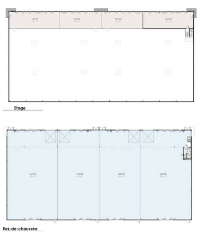 Location entrepots 565 m² non divisibles