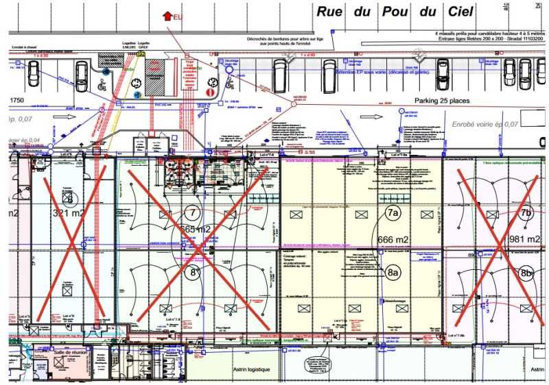 Location entrepots 1431 m² divisibles à partir de 69 m²