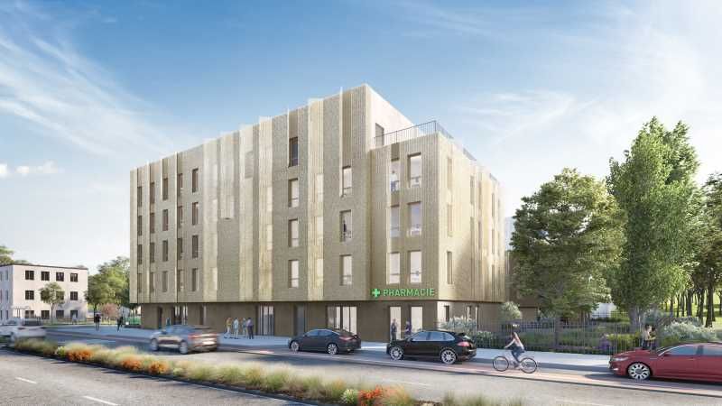 Dans un parc neuf, clos et arboré  avec une place