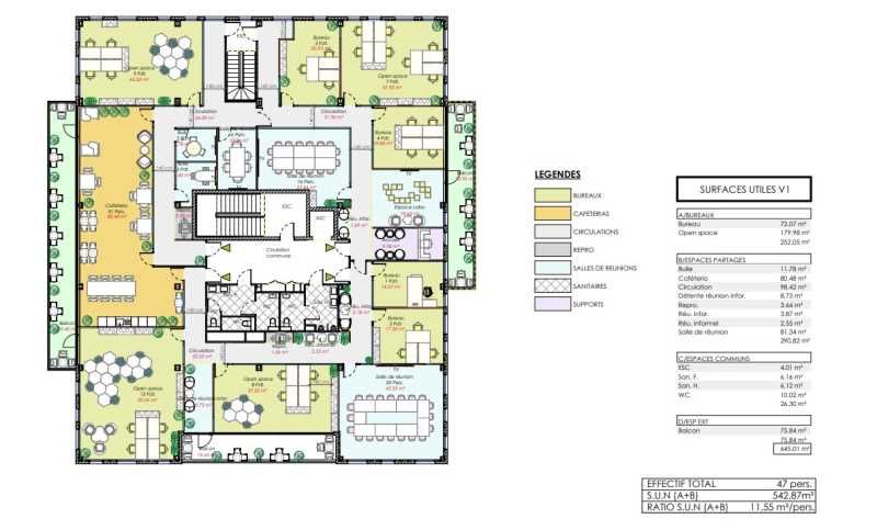 Location bureaux 2624 m² divisibles à partir de 166 m²
