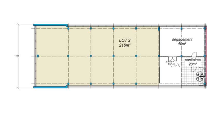 Location bureaux 241 m² non divisibles