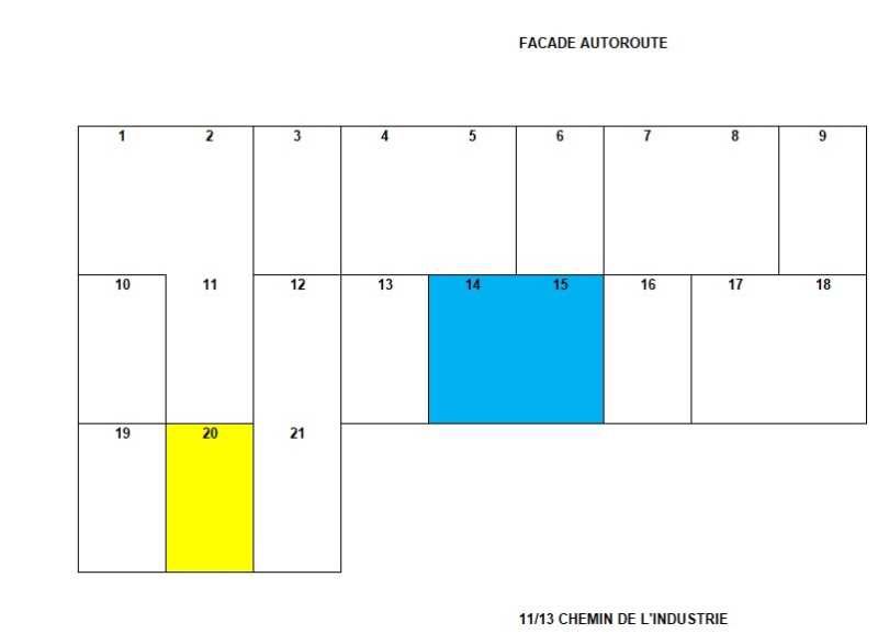 Location entrepots 606 m² divisibles à partir de 206 m²