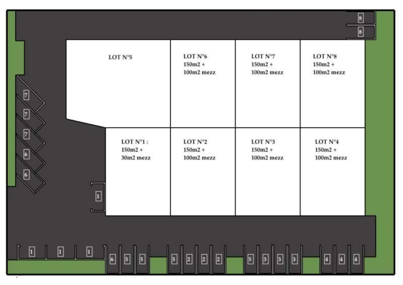 Location entrepots 750 m² divisibles à partir de 250 m²