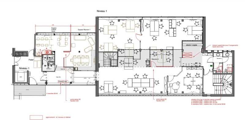Location bureaux 322 m² non divisibles