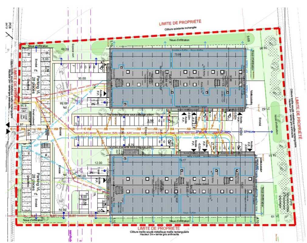 Location entrepots 555 m² non divisibles