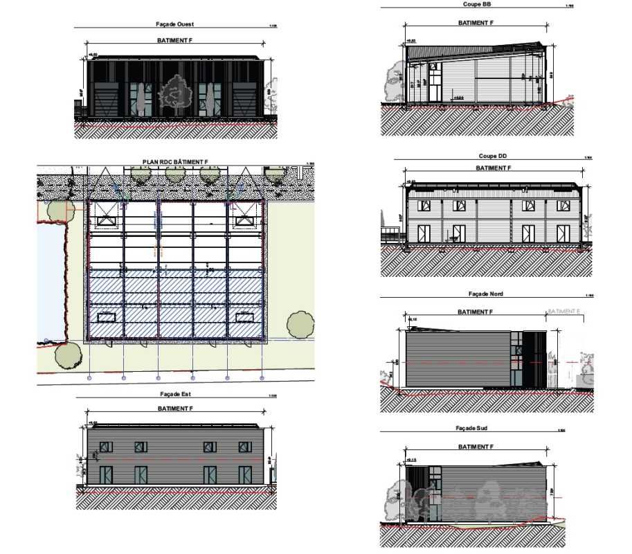 Location entrepots 761 m² divisibles à partir de 303 m²