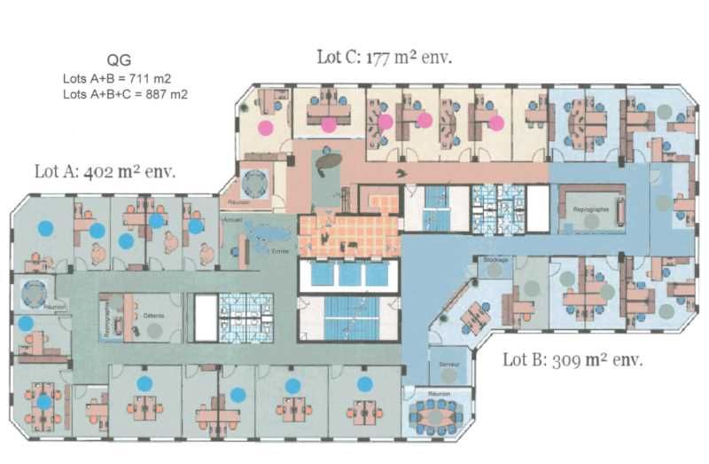 Vente bureaux 358 m² non divisibles