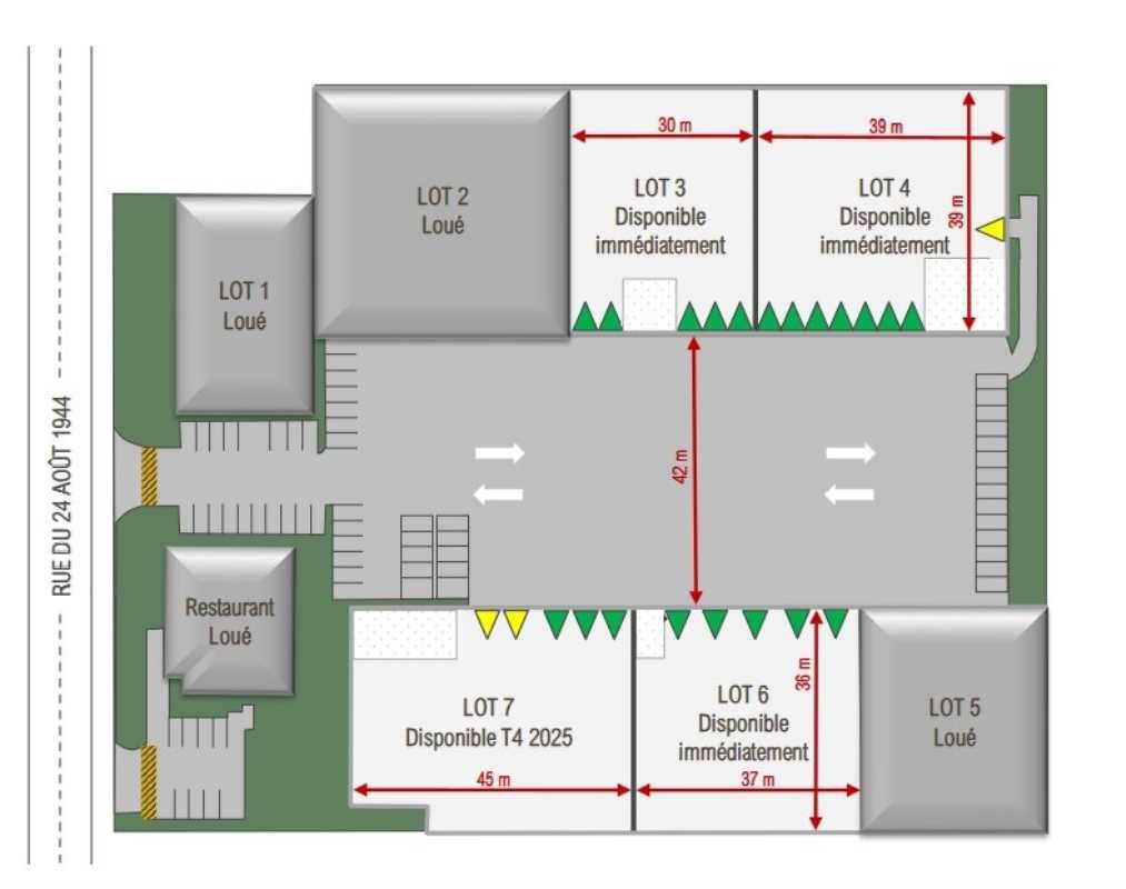Location entrepots 6034 m² divisibles à partir de 1247 m²