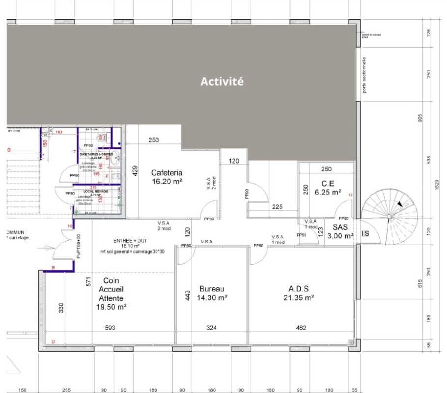 Location entrepots 458 m² divisibles à partir de 217 m²
