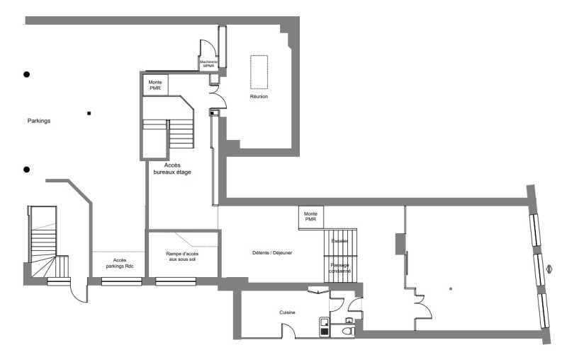 Location bureaux 824 m² non divisibles