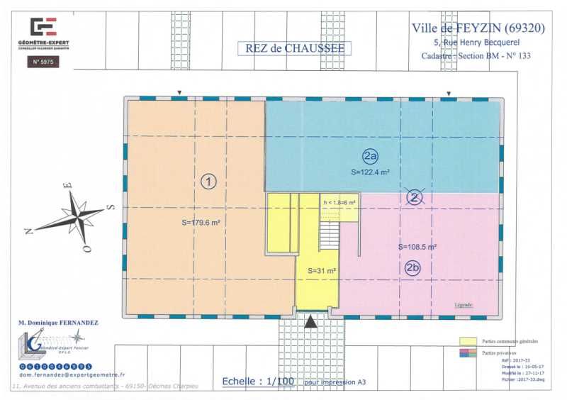 Location bureaux 194 m² non divisibles
